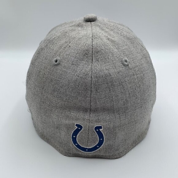 Indianapolis Colts NFL Gray Blue New Era 39Thirty Stretch Fitted Hat Mens M/L - Picture 3 of 5